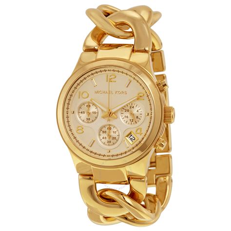 michael kors women's runway gold tone watch mk3131|Michael Kors Runway Twist Chronograph Gold.